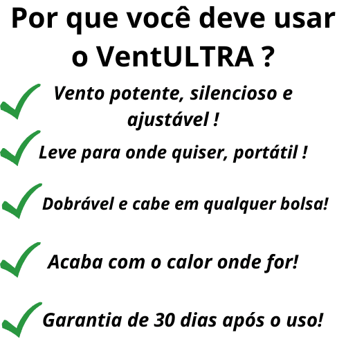 VentULTRA - Ventilador ULTRA Dobrável + TURBO POTENTE + BRINDE EXCLUSIVO (BLACK FRIDAY) - Minha loja