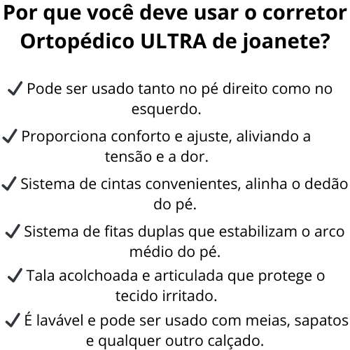 Corretor Articulado Ortopédico ULTRA de joanetes