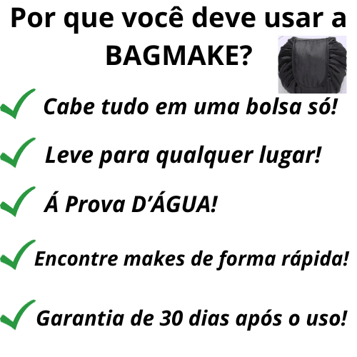 BAGMAKE - Bolsa de Maquiagem ULTRA ORGANIZADORA + BRINDE EXCLUSIVO - Minha loja